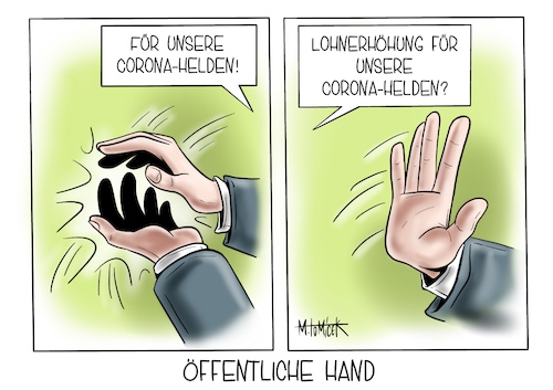 Cartoon: Öffentliche Hand (medium) by Mirco Tomicek tagged tarif,tarifverhandlungen,tarifverhandlung,verhandlungen,lohnerhöhung,lohn,erhöhung,geld,gehalt,gehälter,verdi,corona,coronahelden,helden,held,covid19,kommunen,löcher,gewerkschaft,gewerkschaften,karikatur,cartoon,mirco,tomicek,tarif,tarifverhandlungen,tarifverhandlung,verhandlungen,lohnerhöhung,lohn,erhöhung,geld,gehalt,gehälter,verdi,corona,coronahelden,helden,held,covid19,kommunen,löcher,gewerkschaft,gewerkschaften,karikatur,cartoon,mirco,tomicek