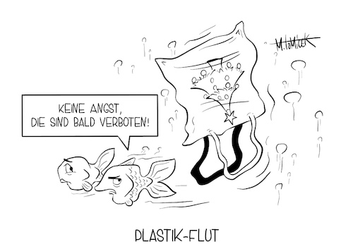 Cartoon: Plastik-Flut (medium) by Mirco Tomicek tagged plastik,tüten,verbot,plastiktütenverbot,müll,vermüllung,meere,meer,wasser,plastic,ocean,ozean,natur,umwelt,umweltschutz,naturschutz,umweltverschmutzung,verschmutzung,schutz,verbote,laden,ladenkasse,kasse,einkaufstüten,shopping,weihnachten,mehrweg,beutel,plastikbeutel,cartoon,karikatur,pressekarikatur,mirco,tomicek,plastik,tüten,verbot,plastiktütenverbot,müll,vermüllung,meere,meer,wasser,plastic,ocean,ozean,natur,umwelt,umweltschutz,naturschutz,umweltverschmutzung,verschmutzung,schutz,verbote,laden,ladenkasse,kasse,einkaufstüten,shopping,weihnachten,mehrweg,beutel,plastikbeutel,cartoon,karikatur,pressekarikatur,mirco,tomicek