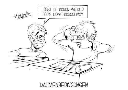 Cartoon: Rahmenbedingungen (medium) by Mirco Tomicek tagged schule,schulpflicht,schüler,schülerinnen,weihnachten,weihnachtsferien,ferien,verlängerung,verlängern,home,schooling,homeschooling,hausarbeit,haus,zuhause,weihnachtsfeiertage,feiertage,weihnacht,klasse,klassen,maßnahmen,harter,lockdown,lock,down,shutdown,aufhebung,lehrer,lehrerin,januar,neu,jahr,cartoon,karikatur,pressekarikatur,mirco,tomicek,schule,schulpflicht,schüler,schülerinnen,weihnachten,weihnachtsferien,ferien,verlängerung,verlängern,home,schooling,homeschooling,hausarbeit,haus,zuhause,weihnachtsfeiertage,feiertage,weihnacht,klasse,klassen,maßnahmen,harter,lockdown,lock,down,shutdown,aufhebung,lehrer,lehrerin,januar,neu,jahr,cartoon,karikatur,pressekarikatur,mirco,tomicek