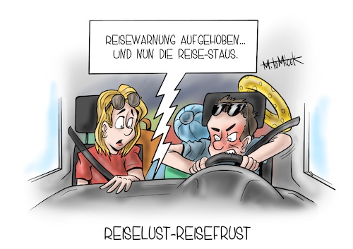 Cartoon: Reisefrust (medium) by Mirco Tomicek tagged reisewarnung,reisewarnungen,warnung,reise,urlaub,2020,europa,heiko,maas,ferien,stau,frust,autobahn,auto,fahrzeug,deutschland,tomicek,reisewarnung,reisewarnungen,warnung,reise,urlaub,2020,europa,heiko,maas,ferien,stau,frust,autobahn,auto,fahrzeug,deutschland,tomicek