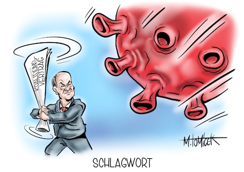 Cartoon: Schlagwort (medium) by Mirco Tomicek tagged koalitionsvertrag,vertrag,koalition,ampel,ampelkoalition,olaf,scholz,grüne,spd,fdp,berlin,corona,pandemie,bewältigung,virus,inzidenz,bekämpfung,infektionszahlen,regierung,regierungsbildung,cartoon,karikatur,pressekarikatur,mirco,tomicek,koalitionsvertrag,vertrag,koalition,ampel,ampelkoalition,olaf,scholz,grüne,spd,fdp,berlin,corona,pandemie,bewältigung,virus,inzidenz,bekämpfung,infektionszahlen,regierung,regierungsbildung,cartoon,karikatur,pressekarikatur,mirco,tomicek