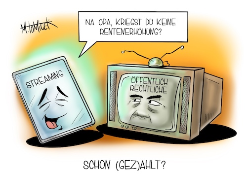 Cartoon: Schon GEZ-alht? (medium) by Mirco Tomicek tagged rundfunkbeitrag,beitrag,gescheitert,erhöhung,erhöhungen,rundfunk,rundfunkerhöhung,rundfunkbeitrags,sachsen,anhalt,koalition,gesetzentwurf,ministerpräsident,reiner,haseloff,beitragserhöhung,ard,zdf,öffentlich,rechtliche,öffentliche,sender,streaming,abo,dienste,radio,fernseher,fernsehen,tv,tablet,cartoon,karikatur,pressekarikatur,mirco,tomicek,rundfunkbeitrag,beitrag,gescheitert,erhöhung,erhöhungen,rundfunk,rundfunkerhöhung,rundfunkbeitrags,sachsen,anhalt,koalition,gesetzentwurf,ministerpräsident,reiner,haseloff,beitragserhöhung,ard,zdf,öffentlich,rechtliche,öffentliche,sender,streaming,abo,dienste,radio,fernseher,fernsehen,tv,tablet,cartoon,karikatur,pressekarikatur,mirco,tomicek