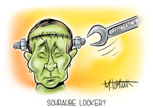 Cartoon: Schraube locker? (medium) by Mirco Tomicek tagged eu,sanktionen,russland,belarus,ukraine,krieg,konflikt,krise,staaten,ausweitung,strafe,swift,geld,rubel,vermögen,oligarchen,wladimir,putin,vermögenswert,börse,pleite,eingefroren,strafmaßnahmen,frankenstein,cartoon,karikatur,pressekarikatur,mirco,tomicek,eu,sanktionen,russland,belarus,ukraine,krieg,konflikt,krise,staaten,ausweitung,strafe,swift,geld,rubel,vermögen,oligarchen,wladimir,putin,vermögenswert,börse,pleite,eingefroren,strafmaßnahmen,frankenstein,cartoon,karikatur,pressekarikatur,mirco,tomicek