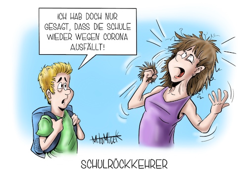 Cartoon: Schulrückkehrer (medium) by Mirco Tomicek tagged corona,schule,schüler,gymnasium,berlin,infiziert,virus,covid19,lehrer,lehrkräfte,test,coronatest,geschlossen,schließt,eltern,ausfälle,cartoon,karikatur,mirco,tomicek,corona,schule,schüler,gymnasium,berlin,infiziert,virus,covid19,lehrer,lehrkräfte,test,coronatest,geschlossen,schließt,eltern,ausfälle,cartoon,karikatur,mirco,tomicek