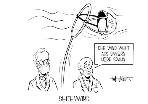 Cartoon: Seitenwind (medium) by Mirco Tomicek tagged beratung,angela,merkel,länderchefs,länder,land,jens,spahn,gesundheit,ausgangssperren,sperre,homeoffice,office,home,heimarbeit,arbeiten,zu,hause,homeschooling,ffp2,maskenpflicht,maske,masken,handel,nahverkehr,einzelhanel,diskussion,corona,covid19,virus,mutation,mutiert,virusmutation,lockdown,shutdown,verlängerung,verschärfung,verschärfungen,kontaktverschärfung,cartoon,karikatur,pressekarikatur,mirco,tomicek,beratung,angela,merkel,länderchefs,länder,land,jens,spahn,gesundheit,ausgangssperren,sperre,homeoffice,office,home,heimarbeit,arbeiten,zu,hause,homeschooling,ffp2,maskenpflicht,maske,masken,handel,nahverkehr,einzelhanel,diskussion,corona,covid19,virus,mutation,mutiert,virusmutation,lockdown,shutdown,verlängerung,verschärfung,verschärfungen,kontaktverschärfung,cartoon,karikatur,pressekarikatur,mirco,tomicek