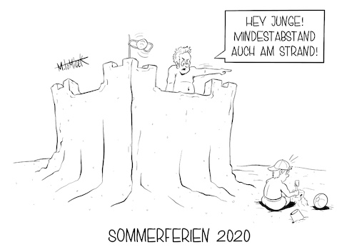 Cartoon: Sommerferien 2020 (medium) by Mirco Tomicek tagged sommerferien,2020,urlaub,sommer,reise,warnung,ferien,strand,meer,sonne,küste,sandburg,verreisen,karikatur,cartoon,tomicek,sommerferien,2020,urlaub,sommer,reise,warnung,ferien,strand,meer,sonne,küste,sandburg,verreisen,karikatur,cartoon,tomicek