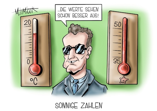 Cartoon: Sonnige Zahlen (medium) by Mirco Tomicek tagged jens,spahn,warnt,warnung,verlangsamten,rückgang,corona,neuinfektionen,covid19,infektion,rki,wert,inzidenz,zahle,zahlen,maßnahmen,maßnahme,eindämmung,lockdown,pandemie,nachlässig,virus,viren,robert,koch,institut,sonnig,sonne,frühling,warmes,wetter,grad,cartoon,karikatur,pressekarikatur,mirco,tomicek,jens,spahn,warnt,warnung,verlangsamten,rückgang,corona,neuinfektionen,covid19,infektion,rki,wert,inzidenz,zahle,zahlen,maßnahmen,maßnahme,eindämmung,lockdown,pandemie,nachlässig,virus,viren,robert,koch,institut,sonnig,sonne,frühling,warmes,wetter,grad,cartoon,karikatur,pressekarikatur,mirco,tomicek