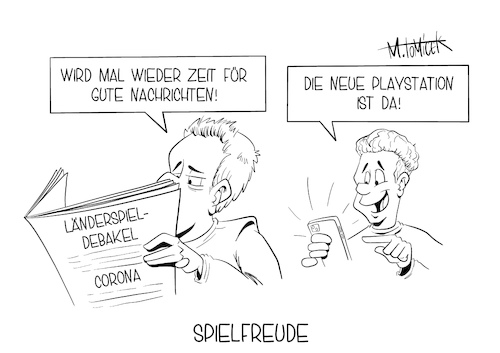 Cartoon: Spielfreude (medium) by Mirco Tomicek tagged corona,covid19,lockdown,maßnahmen,infektionsschutzgesetz,gesetz,infektion,schutz,schutzmaßnahmen,shutdown,verschärfung,länderspiel,debakel,spiel,fußball,fußballspiel,dfb,deutsche,deutschland,11,elf,spanien,nachrichten,playstation,ps5,play,station,next,gen,konsole,spielekonsole,videospiel,videospiele,gaming,games,game,spiele,cartoon,karikatur,pressekarikatur,mirco,tomicek,corona,covid19,lockdown,maßnahmen,infektionsschutzgesetz,gesetz,infektion,schutz,schutzmaßnahmen,shutdown,verschärfung,länderspiel,debakel,spiel,fußball,fußballspiel,dfb,deutsche,deutschland,11,elf,spanien,nachrichten,playstation,ps5,play,station,next,gen,konsole,spielekonsole,videospiel,videospiele,gaming,games,game,spiele,cartoon,karikatur,pressekarikatur,mirco,tomicek