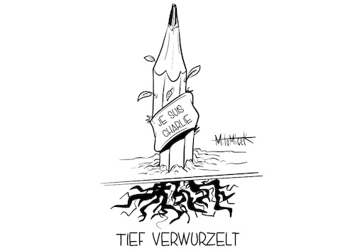 Cartoon: Tief verwurzelt (medium) by Mirco Tomicek tagged je,suis,charlie,anschläge,anschlag,französische,satirezeitung,zeitung,satire,hebdo,attentat,prozess,komplizen,attentäter,terror,paris,redaktion,freiheit,karikatur,cartoon,mirco,tomicek,je,suis,charlie,anschläge,anschlag,französische,satirezeitung,zeitung,satire,hebdo,attentat,prozess,komplizen,attentäter,terror,paris,redaktion,freiheit,karikatur,cartoon,mirco,tomicek