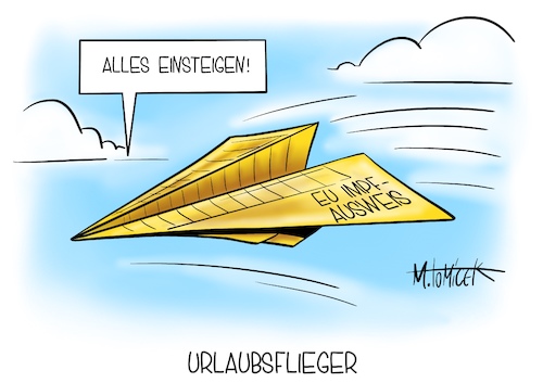 Cartoon: Urlaubsflieger (medium) by Mirco Tomicek tagged digital,impfausweis,impfpass,impf,impfungen,digitaler,ausweis,geimpft,impfstoff,eu,parlament,europa,reiseerleichterung,erleichterung,reise,reisen,vereisen,flugzeug,urlaub,kurzurlaub,fliegen,pass,quarantäne,testpflicht,corona,cartoon,karikatur,pressekarikatur,mirco,tomicek,digital,impfausweis,impfpass,impf,impfungen,digitaler,ausweis,geimpft,impfstoff,eu,parlament,europa,reiseerleichterung,erleichterung,reise,reisen,vereisen,flugzeug,urlaub,kurzurlaub,fliegen,pass,quarantäne,testpflicht,corona,cartoon,karikatur,pressekarikatur,mirco,tomicek