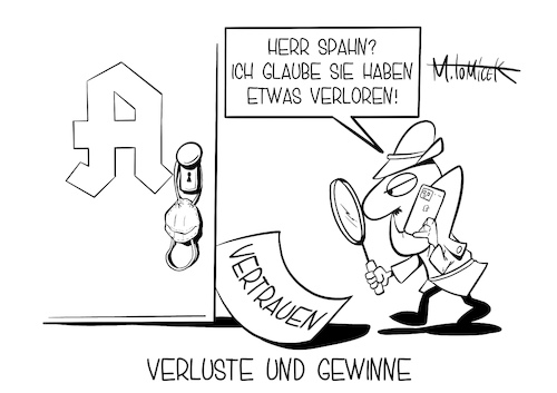 Cartoon: Verluste und Gewinne (medium) by Mirco Tomicek tagged jens,spahn,apotheke,apotheker,apothekerinnen,recherchen,medien,verteilung,ffp2,masken,maske,maskenaffäre,profit,geld,verdienen,verdient,verteilaktion,verteilt,bundesgesundheitsminister,gesundheitsminister,gesundheit,corona,covid19,virus,pandemie,lockdown,shutdown,gewinne,gewinn,vertrauen,cdu,umsatz,inspektor,clouseau,pink,panther,cartoon,karikatur,pressekarikatur,mirco,tomicek,jens,spahn,apotheke,apotheker,apothekerinnen,recherchen,medien,verteilung,ffp2,masken,maske,maskenaffäre,profit,geld,verdienen,verdient,verteilaktion,verteilt,bundesgesundheitsminister,gesundheitsminister,gesundheit,corona,covid19,virus,pandemie,lockdown,shutdown,gewinne,gewinn,vertrauen,cdu,umsatz,inspektor,clouseau,pink,panther,cartoon,karikatur,pressekarikatur,mirco,tomicek