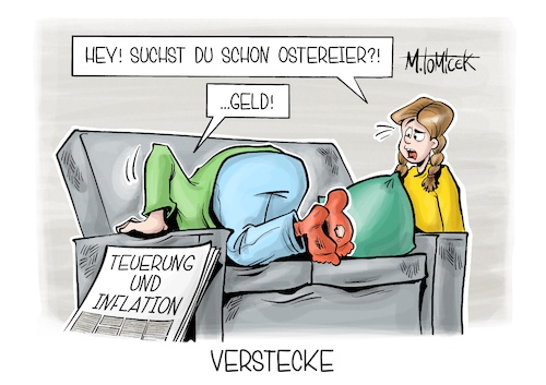 Cartoon: Verstecke (medium) by Mirco Tomicek tagged statistische,bundesamt,inflation,teuerung,im,märz,iran,krieg,energie,energiepreise,öl,ölpreise,preise,gaspreise,gas,tanken,tankstelle,spritpreise,ostern,ostereier,geld,teuer,karikatur,cartoon,pressekarikatur,mirco,tomicek,statistische,bundesamt,inflation,teuerung,im,märz,iran,krieg,energie,energiepreise,öl,ölpreise,preise,gaspreise,gas,tanken,tankstelle,spritpreise,ostern,ostereier,geld,teuer,karikatur,cartoon,pressekarikatur,mirco,tomicek