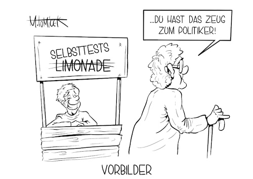 Cartoon: Vorbilder (medium) by Mirco Tomicek tagged selbsttest,schnelltest,schnelltests,test,tests,selbst,testen,unternehmen,getestet,provision,cdu,mark,hauptmann,maskengeschäft,masken,maskenaffäre,affäre,geld,verdient,union,politiker,corona,covid19,lockdown,reisen,reise,einreise,urlaub,kurzurlaub,cartoon,karikatur,pressekarikatur,mirco,tomicek,selbsttest,schnelltest,schnelltests,test,tests,selbst,testen,unternehmen,getestet,provision,cdu,mark,hauptmann,maskengeschäft,masken,maskenaffäre,affäre,geld,verdient,union,politiker,corona,covid19,lockdown,reisen,reise,einreise,urlaub,kurzurlaub,cartoon,karikatur,pressekarikatur,mirco,tomicek