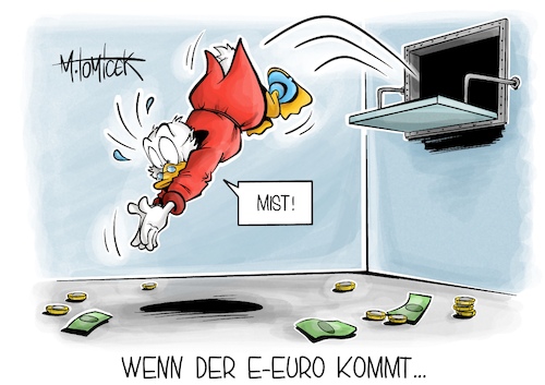 Cartoon: Wenn der E-Euro kommt... (medium) by Mirco Tomicek tagged eu,kommission,europa,gesetzesvorschlag,euro,digital,digitale,währung,digitaler,eeuro,wallet,kryptowährung,gesetz,geld,finanzen,disney,dagobert,duck,karikatur,pressekarikatur,cartoon,mirco,tomicek,eu,kommission,europa,gesetzesvorschlag,euro,digital,digitale,währung,digitaler,eeuro,wallet,kryptowährung,gesetz,geld,finanzen,disney,dagobert,duck,karikatur,pressekarikatur,cartoon,mirco,tomicek