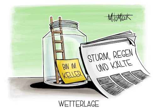 Cartoon: Wetterlage (medium) by Mirco Tomicek tagged aprilwetter,april,wetter,sommer,winter,winterluft,polarluft,deutschland,wetterlage,unwetter,sturm,wind,windig,stürme,regen,starkregen,nass,kalt,kühle,wetterfrosch,karikatur,cartoon,pressekarikatur,mirco,tomicek,aprilwetter,april,wetter,sommer,winter,winterluft,polarluft,deutschland,wetterlage,unwetter,sturm,wind,windig,stürme,regen,starkregen,nass,kalt,kühle,wetterfrosch,karikatur,cartoon,pressekarikatur,mirco,tomicek