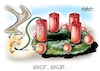 Cartoon: Advent Advent (small) by Mirco Tomicek tagged erster,advent,adventszeit,adventskranz,kerze,weihnachten,weihnachtszeit,weihnachtsfest,corona,inzidenz,inzidenzwert,pandemie,impfen,kontakt,kontaktbeschränkungen,lockdown,beschränkungen,jens,spahn,rki,cartoon,karikatur,pressekarikatur,mirco,tomicek