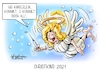 Cartoon: Christkind 2021 (small) by Mirco Tomicek tagged eu,impfstoff,kinderimpfstoff,impfstoffe,kinder,kind,schüler,schülerinnen,biontech,pfizer,jens,spahn,gesundheit,gesundheitsminister,europa,geimpft,geimpfte,2g,plus,3g,weihnachten,weihnachtsmann,christkind,adventszeit,weihnachtsstimmung,engel,karikatur,pressekarikatur,cartoon,mirco,tomicek