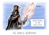 Cartoon: Die dunkle Bedrohung (small) by Mirco Tomicek tagged donald,trump,zölle,zoll,zollpolitik,strafzölle,straf,grenzen,us,president,usa,amerika,welt,weltwirtschaft,wirtschaft,europa,außenpolitik,industrie,handel,handelskrieg,geld,star,wars,darth,vader,karikatur,pressekarikatur,cartoon,mirco,tomicek