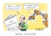 Cartoon: Digitale Revolution (small) by Mirco Tomicek tagged streik,streiks,verdi,azubi,auszubildende,studierende,studieren,azubis,warnstreiks,öffentlicher,dienst,tarif,tarifverhandlungen,verhandlungen,ki,digital,arbeiten,karikatur,pressekarikatur,cartoon,mirco,tomicek