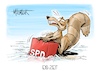 Cartoon: Eis-Zeit (small) by Mirco Tomicek tagged spd,parteitag,partei,kurs,wahl,wähler,umfrage,umfragewerte,werte,olaf,scholz,esken,klingbeil,vorsitz,berlin,eis,glatteis,schnee,ice,age,scrat,karikatur,cartoon,pressekarikatur,mirco,tomicek