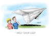 Cartoon: Ferienflieger (small) by Mirco Tomicek tagged reise,reisewarnung,corona,covid19,eu,europa,ausland,ferien,urlaub,flieger,flugzeug,travel,tomicek,karikatur,cartoon