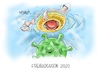 Cartoon: Freibadsaison 2020 (small) by Mirco Tomicek tagged corona,lockerungen,covid19,freibad,bad,baden,schwimmbad,freizeit,wochenende,gewohnheit,schwimmen,virus,sommer,wetter,pfingsten,pfingstferien