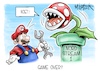 Cartoon: Game Over? (small) by Mirco Tomicek tagged nord,stream,pipeline,wartung,wartungsarbeit,gas,gasleitung,gasversorgung,gaspipeline,gasenergie,energie,gashahn,heizung,heizen,russland,putin,gasstopp,super,mario,nintendo,cartoon,karikatur,pressekarikatur,mirco,tomicek