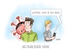 Cartoon: Gefährlicher Virus (small) by Mirco Tomicek tagged corona,warn,app,rassismus,nazi,rechtsradikal,rechts,debatte,virus,covid19,bundesregierung,smartphone,handy,bluetooth,karikatur,cartoon,mirco,tomicek