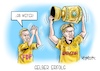 Cartoon: Gelber Erfolg (small) by Mirco Tomicek tagged fdp,christian,lindner,partei,parteitag,ergebnis,ergebnisse,politik,umfrage,bundestag,bvb,borussia,dortmund,dfb,pokal,pokalsieg,sieger,deutscher,fußball,bund,erling,haaland,rb,leipzig,cartoon,karikatur,pressekarikatur,mirco,tomicek