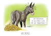 Cartoon: Goldesel (small) by Mirco Tomicek tagged finanzpaket,billionen,euro,eu,gipfel,27,staaten,soforthilfe,corona,covid19,hilfe,hilfspaket,konjunktur,konjunkturpaket,paket,goldesel,geld,karikatur,cartoon,mirco,tomicek