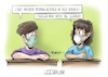 Cartoon: Leerplan (small) by Mirco Tomicek tagged schule,schüler,corona,covid19,lehrer,lehrermangel,problem,problematisch,unterricht,präsenzunterricht,schulen,masken,maskenpflicht,virus,reiserückkehrer,urlaub,schulstart,schulanfang,klasse,lehrplan,karikatur,cartoon,mirco,tomicek