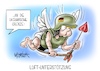 Cartoon: Luft-Unterstützung (small) by Mirco Tomicek tagged ukraine,konflikt,russland,moskau,lieferung,waffenlieferung,waffen,liefern,helm,helme,grenze,front,deutschland,olaf,scholz,valentinstag,valentin,armor,armors,pfeil,armour,cartoon,karikatur,pressekarikatur,mirco,tomicek