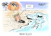 Cartoon: Miami Beach (small) by Mirco Tomicek tagged donald,trump,miami,gericht,klage,klagen,anklage,polizei,gefängnis,gefängnisstrafe,strafe,usa,us,ex,präsident,beach,karikatur,pressekarikatur,cartoon,mirco,tomicek