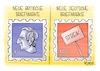 Cartoon: Neue Briefmarken (small) by Mirco Tomicek tagged britische,briefmarke,könig,charles,iii,marke,uk,groß,britannien,deutsche,post,postbote,tarifverhandlungen,verdi,tarife,warnstreiks,streik,streiks,gehalt,tarif,verhandlung,gehälter,cartoon,karikatur,pressekarikatur,mirco,tomicek