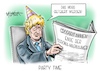 Cartoon: Party Time (small) by Mirco Tomicek tagged england,großbritannien,dänemark,corona,maßnahmen,coronamaßnahmen,maskenpflicht,masken,regeln,coronaregeln,boris,johnson,partygate,party,feier,feiern,omikron,virus,variante,inzidenz,inzidenzwert,infektionen,pandemie,cartoon,karikatur,pressekarikatur,mirco,tomicek