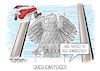 Cartoon: Quer-Einsteiger (small) by Mirco Tomicek tagged bundestag,sondersitzung,sicherheit,reichsbürger,razzia,terrorzelle,großrazzia,rechtsausschuss,innenausschuss,weihnachten,weihnachtsmann,cartoon,karikatur,pressekarikatur,mirco,tomicek