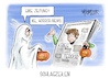 Cartoon: Schlagzeilen (small) by Mirco Tomicek tagged nahost,israel,hamas,ukraine,russland,krieg,terror,raketen,halloween,kostüm,halloweenkostüm,süßes,sonst,gibts,saures,cartoon,karikatur,pressekarikatur,mirco,tomicek