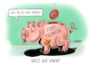 Cartoon: Spitz auf Knopf (small) by Mirco Tomicek tagged sondersitzung,tierwohl,tier,wohl,tierschutz,tiere,schwein,schweine,kühe,kuh,schnitze,kompetenznetzwerk,bundesagrarministers,jochen,borchert,cdu,kommission,fleisch,wurst,preis,fleischpreis,bundeslandwirtschaftsministerin,tierprodukte,cartoon,karikatur,mirco,tomicek