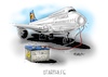 Cartoon: Starthilfe (small) by Mirco Tomicek tagged lufthansa,rettungspaket,starthilfe,eu,deutschland,aktionäre,flughafen,flugzeug,paket,rettung,hilfe,luftfahrt,karikatur,cartoon,mirco,tomicek