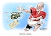 Cartoon: Super Bowl (small) by Mirco Tomicek tagged olaf,scholz,bundeskanzler,kanzler,balten,staaten,estland,lettland,litauen,ukraine,konflikt,krise,waffenlieferung,lieferung,russland,wladimir,putin,super,bowl,american,football,cartoon,karikatur,pressekarikatur,mirco,tomicek