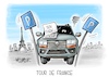 Cartoon: Tour de France (small) by Mirco Tomicek tagged suv,parkgebühr,parkgebühren,paris,frankreich,parken,geparkt,parkplatz,straßen,auto,geländewagen,gelände,stadt,verkehr,karikatur,cartoon,pressekarikatur,mirco,tomicek