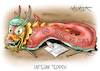 Cartoon: Unterm Teppich (small) by Mirco Tomicek tagged china,chinas,staatsführung,100,jahre,jahrestag,peking,kommunistische,partei,der,volksrepublik,kp,drache,drachen,menschen,rechte,menschenrechte,geburtstag,feier,cartoon,karikatur,pressekarikatur,mirco,tomicek