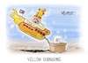 Cartoon: Yellow Submarine (small) by Mirco Tomicek tagged gb,großbritannien,wahl,wahlen,tories,labour,machtwechsel,wahllokal,keir,starmer,uk,united,kingdom,rishi,sunak,yellow,submarine,the,beatles,karikatur,pressekarikatur,cartoon,mirco,tomicek