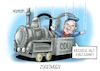 Cartoon: Zugführer (small) by Mirco Tomicek tagged armin,laschet,cdu,chef,vorsitz,vorsitzender,wahl,wahlen,kanzler,kanzlerfrage,kanzleramt,kanzlerkandidat,annegret,kramp,karrenbauer,friedrich,merz,norbert,röttgen,digital,parteitag,partei,tag,online,web,videokonferenz,video,zug,lokomotive,jim,knopf,emma,lukas,augstburger,puppenkiste,corona,politik,nrw,nordrhein,westfalen,minister,cartoon,karikatur,pressekarikatur,mirco,tomicek