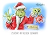 Cartoon: Zurück im neuen Gewand (small) by Mirco Tomicek tagged 3g 2g plus lockdown debatte omikron corona coronavirus virus variante mutation mutiert mutationen pandemie kontaktbeschränkungen ausgangssperren kontakte winter weihnachten weihnachtsfest weihnachtszeit weihnachtsmarkt grinch cartoon karikatur pressekarikatur mirco tomicek