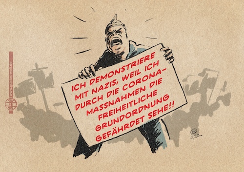 Cartoon: Berlin 2908 (medium) by Guido Kuehn tagged b2908,berlin2908,corona,covid,nazis,reichsflaggen,b2908,berlin2908,corona,covid,nazis,reichsflaggen