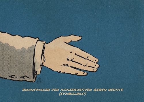 Cartoon: Brandmaurer (medium) by Guido Kuehn tagged cdu,csu,fdp,brandmauer,afd,werte,union,otte,cdu,csu,fdp,brandmauer,afd,werte,union,otte