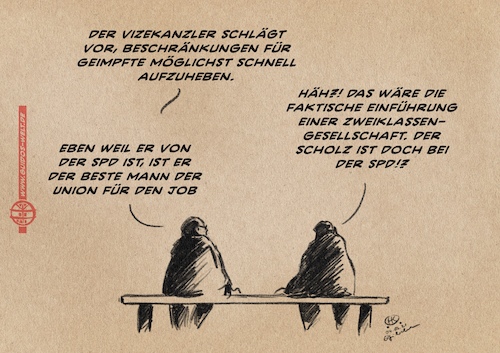 Cartoon: Der beste Mann der Union (medium) by Guido Kuehn tagged corona,covid,scholz,impfen,gipfel,der,corona,covid,scholz,impfen,gipfel