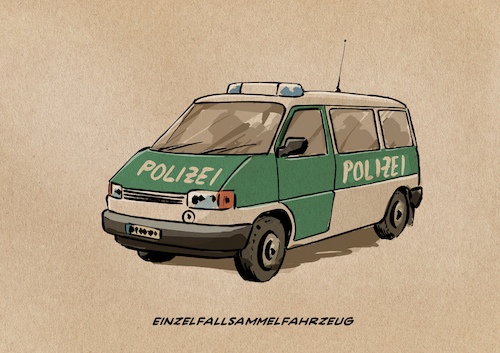 Cartoon: Einzelfallitis (medium) by Guido Kuehn tagged polizei,einzelfall,polizei,einzelfall