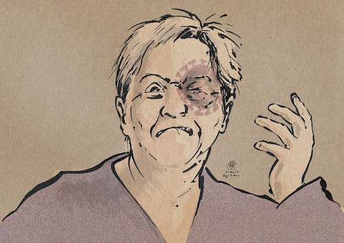 Cartoon: Eisenmann (medium) by Guido Kuehn tagged eisenmann,covid,corona,schulen,bw,baden,württemberg,wahlen,eisenmann,covid,corona,schulen,bw,baden,württemberg,wahlen